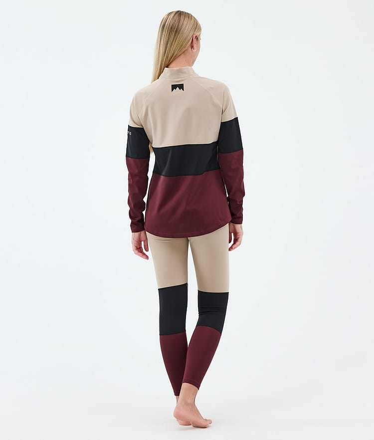 Montec Alpha W Base Layer Pant Women Sand/Black/Burgundy, Image 4 of 7