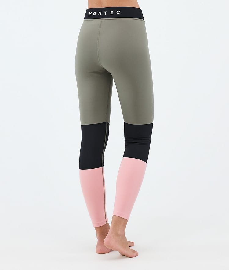 Montec Alpha W Basislaag Broek Dames Greenish/Black/Soft Pink, Image 2 of 7