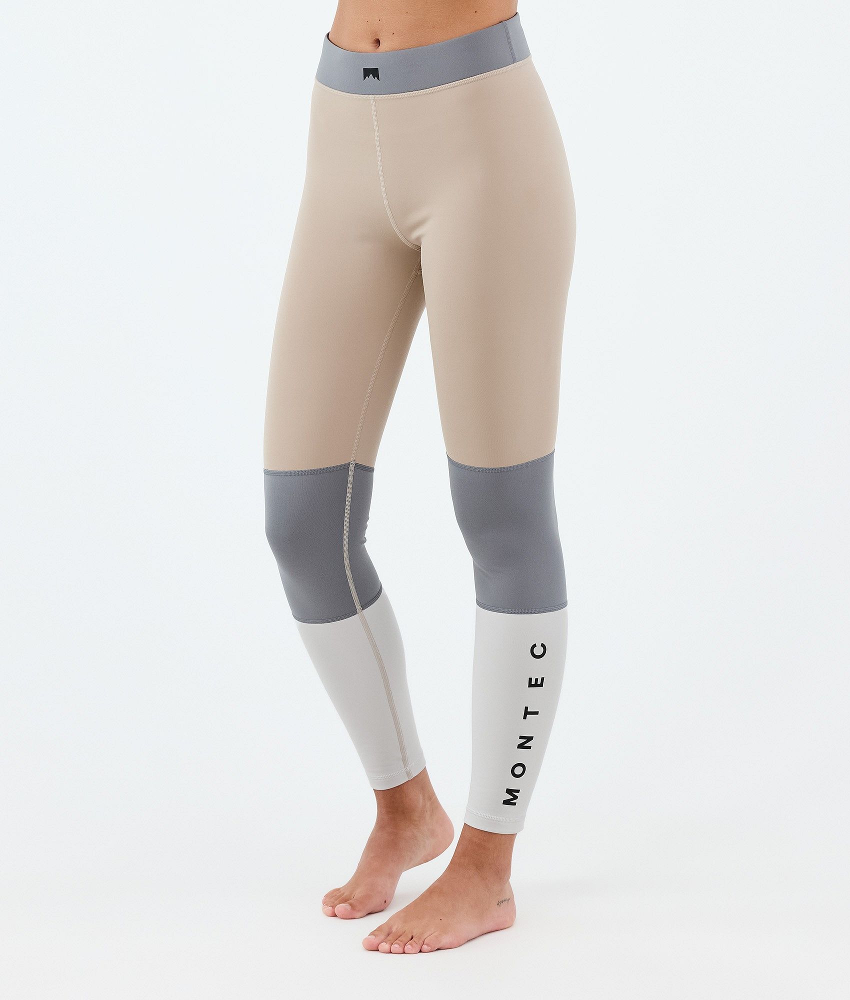 Montec Alpha W Baselayer tights Dame - Sand/Light Pearl/Light Grey