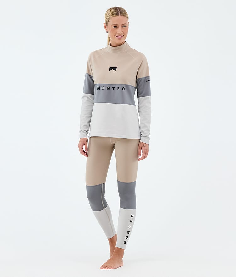 Montec Alpha W Base Layer Pant Women Sand/Light Pearl/Light Grey, Image 3 of 7