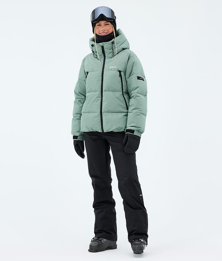 Dope Puffer W Full Zip Chaqueta Esquí Mujer Faded Green, Imagen 2 de 8