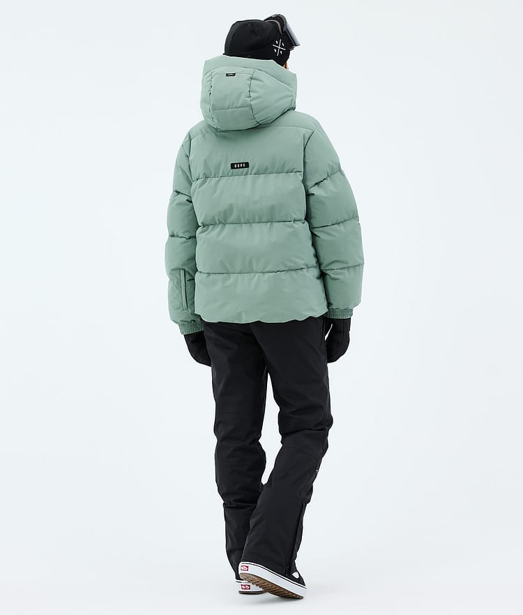 Dope Puffer W Full Zip Veste Snowboard Femme Faded Green, Image 3 sur 8