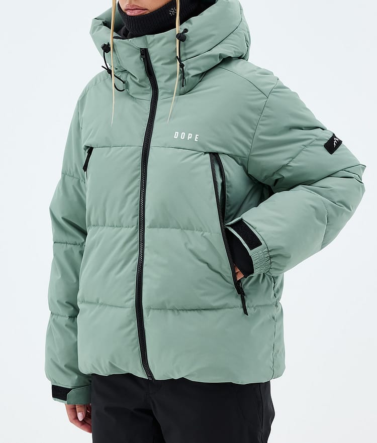 Dope Puffer W Full Zip Chaqueta Esquí Mujer Faded Green, Imagen 7 de 8