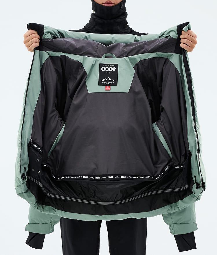 Dope Puffer W Full Zip Chaqueta Esquí Mujer Faded Green, Imagen 8 de 8