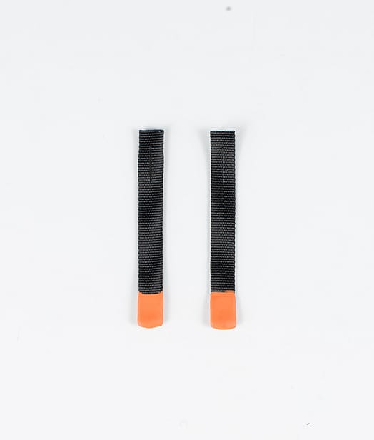Utilities 2pc Rips Tape Zip Puller Vervangingsonderdeel Black/Orange Tip