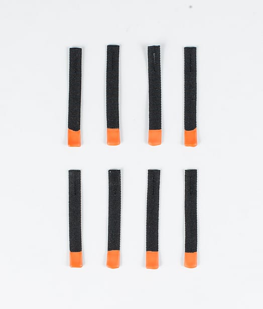 Utilities 8pc Rips Tape Zip Puller Vervangingsonderdeel Black/Orange Tip