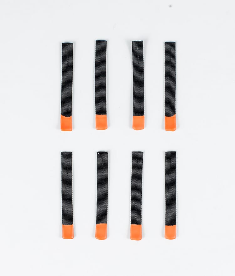 Utilities 8pc Rips Tape Zip Puller Replacement Parts Black/Orange Tip, Image 1 of 3