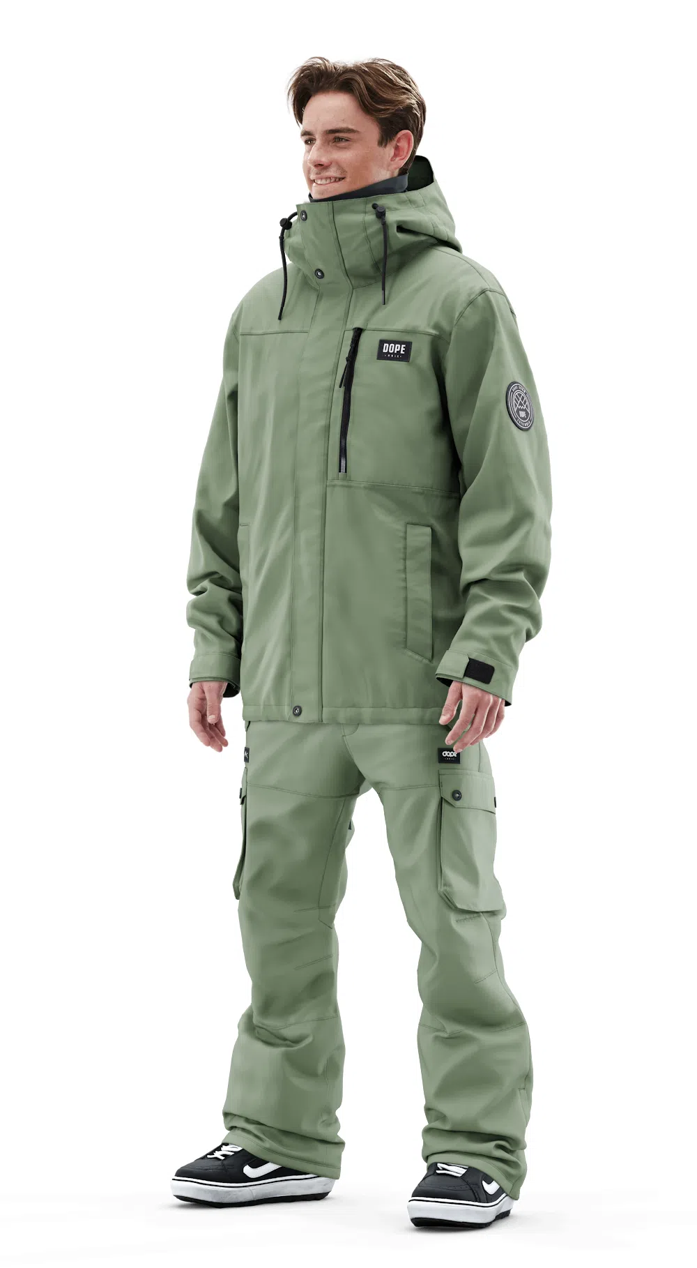 Dope Blizzard Full Zip 24 Ski Jacket Men Moss Green | Ridestore.com