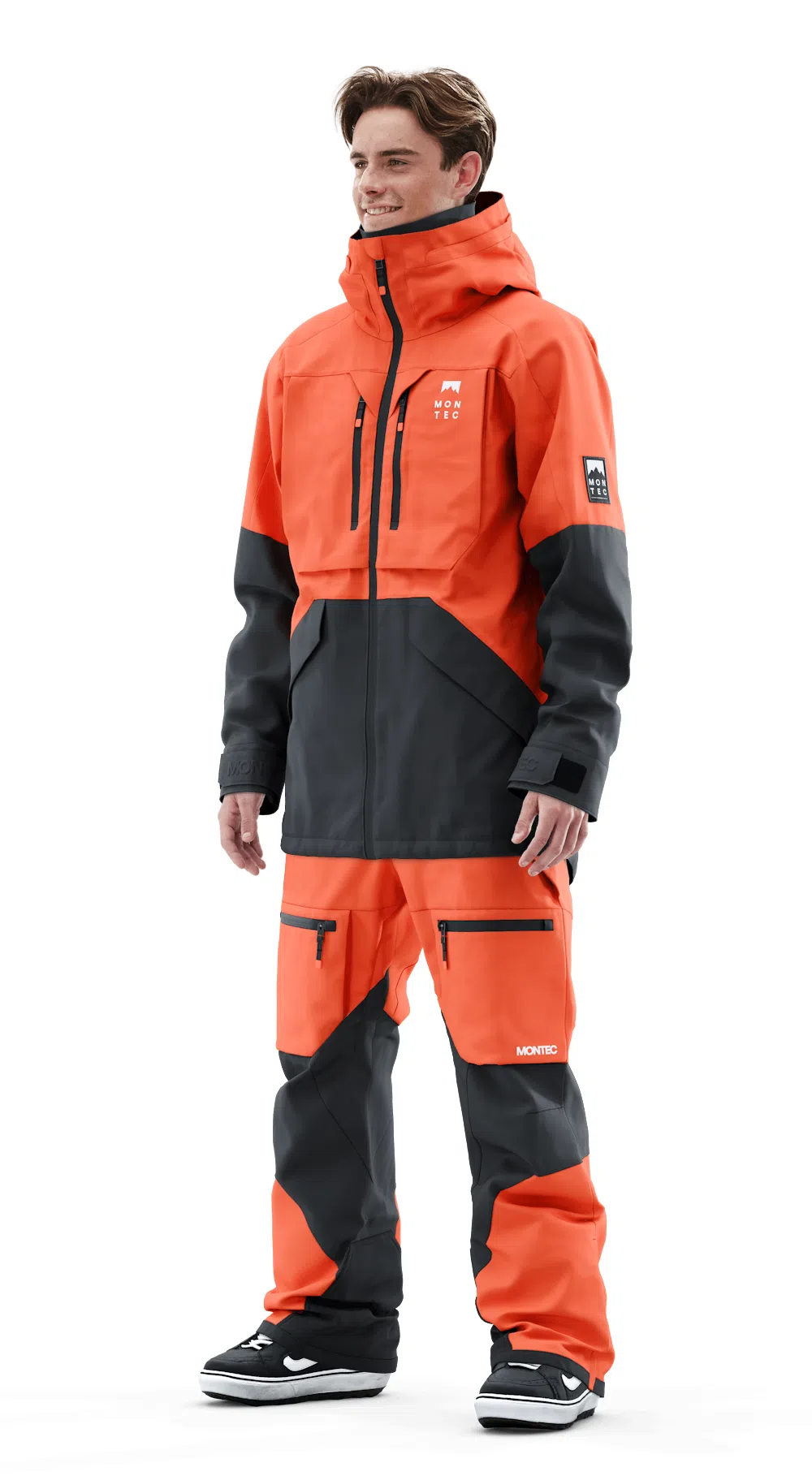 Montec Arch Snowboard Jacket Men Orange/Black | Ridestore.com
