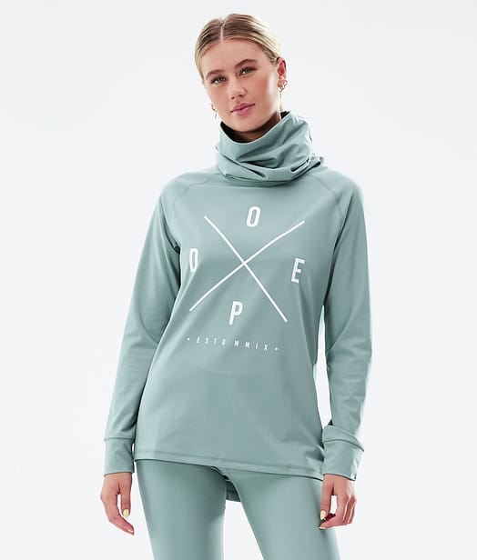 Dope Snuggle W Base Layer Top Women Faded Green