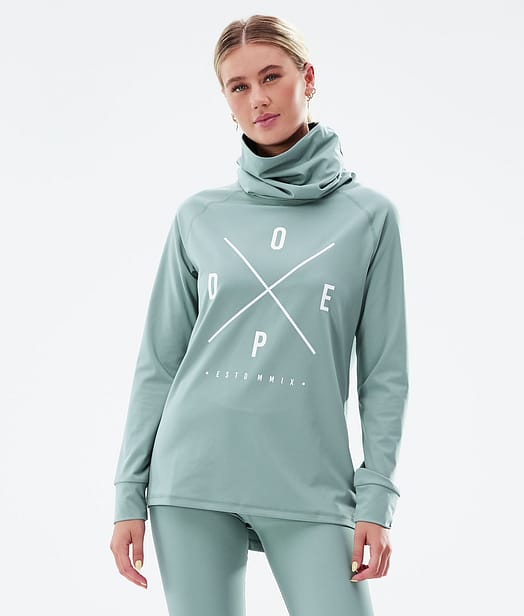 Dope Snuggle W Tee-shirt thermique Femme Faded Green