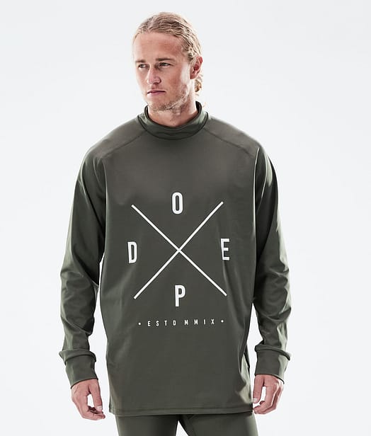 Dope Snuggle Base Layer Top Men Olive Green