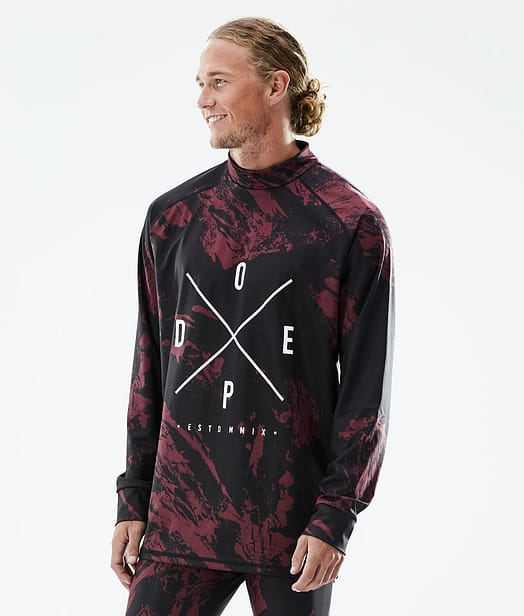 Dope Snuggle Base Layer Top Men Paint Burgundy