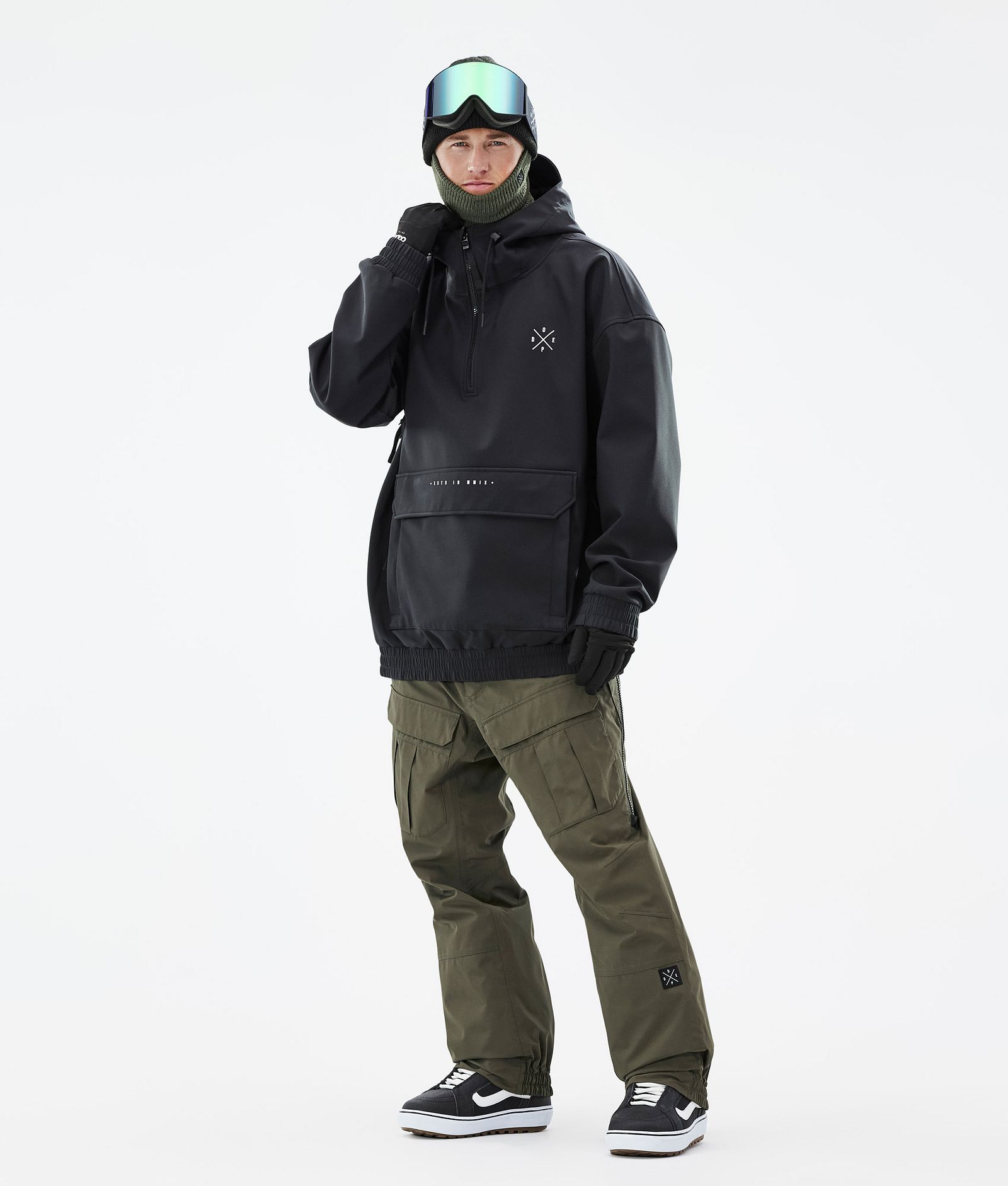 Dope Cyclone Outfit Snowboardowy Mężczyźni Black/Olive Green