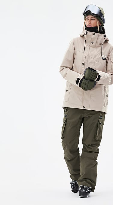Dope Adept W Ski Outfit Dame Sand/Olive Green