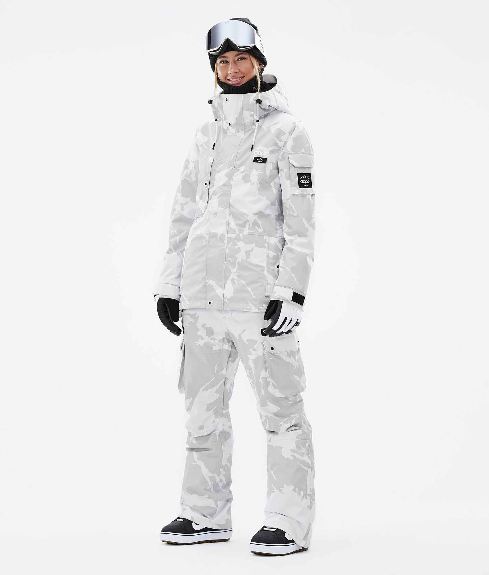 Dope Adept W Outfit Snowboardowy Kobiety Grey Camo