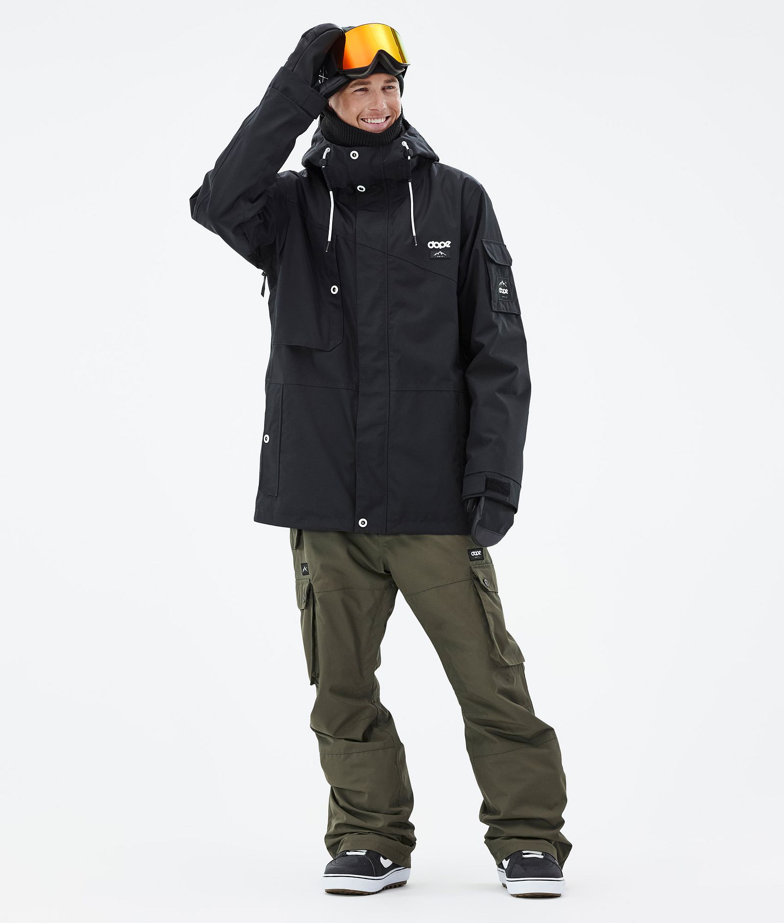 Dope Adept Outfit Snowboardowy Mężczyźni Black/Olive Green