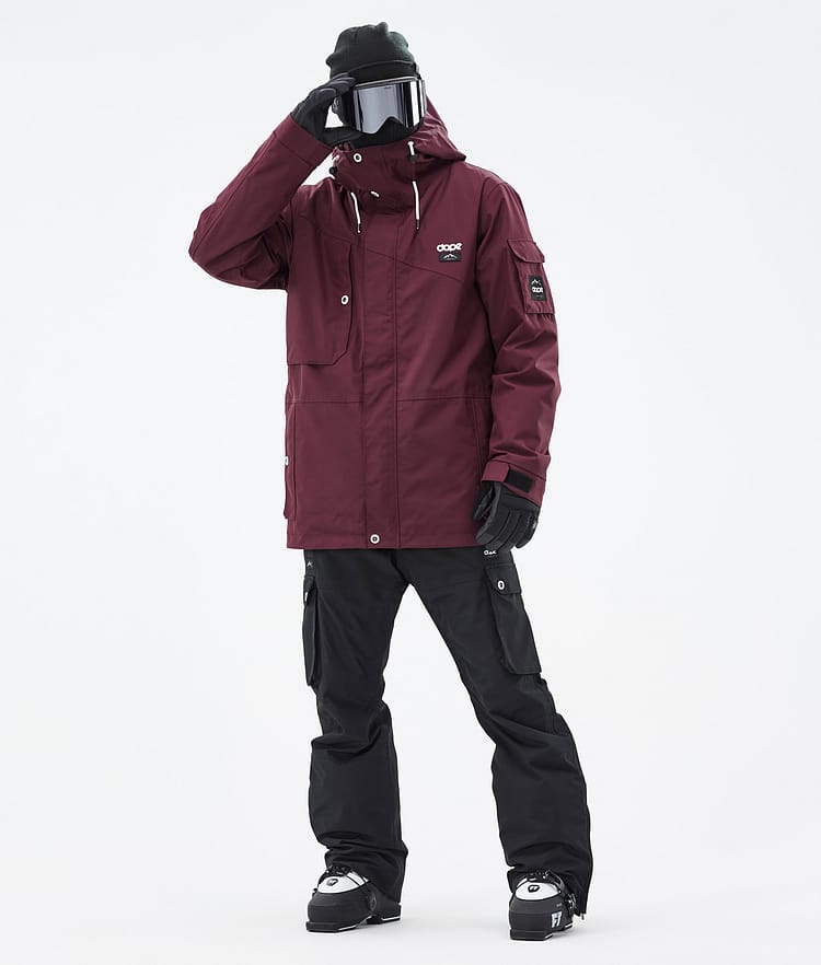 Dope Adept Ski Outfit Herre Burgundy/Black