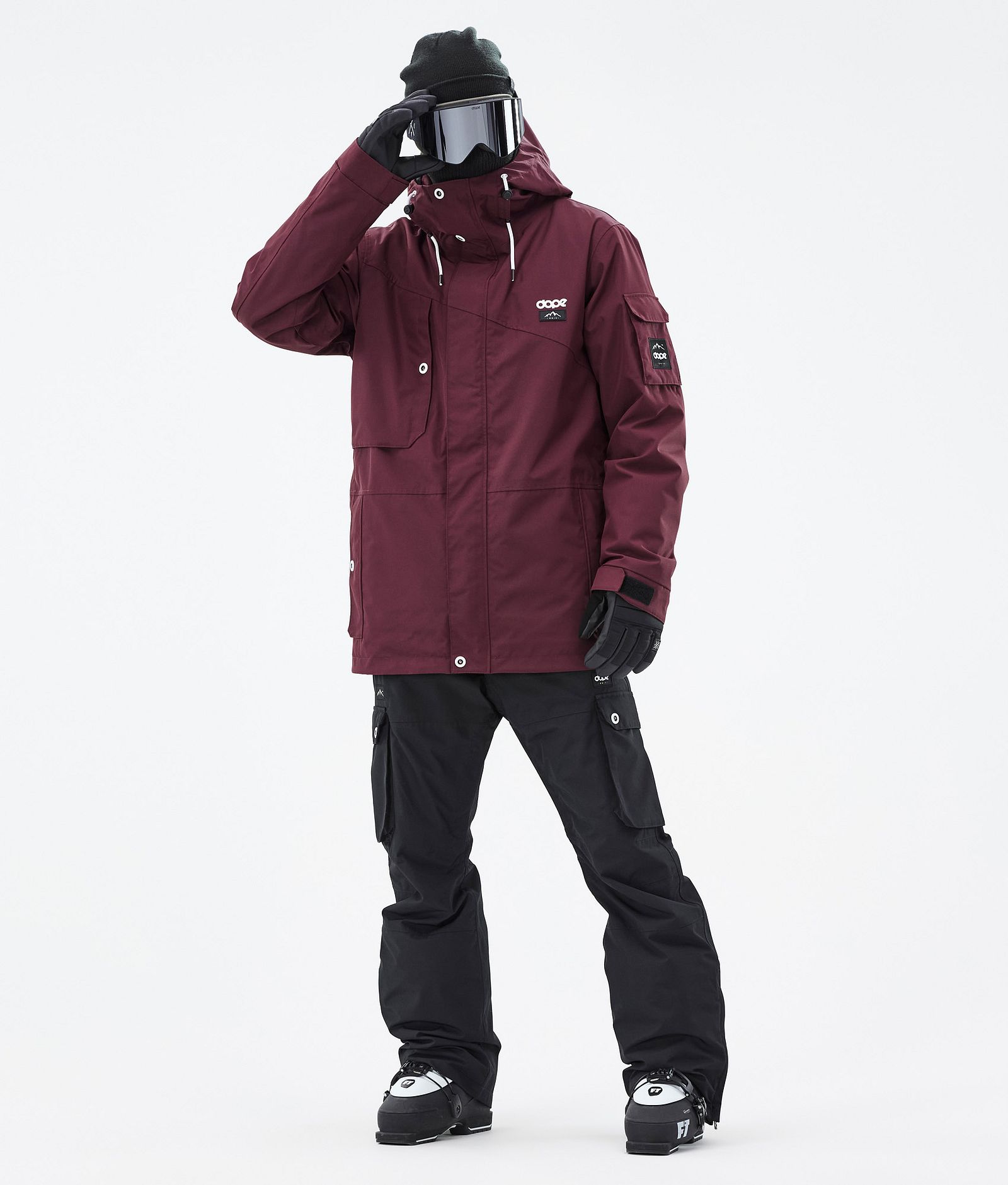 Dope Adept Outfit de Esquí Hombre Burgundy/Black