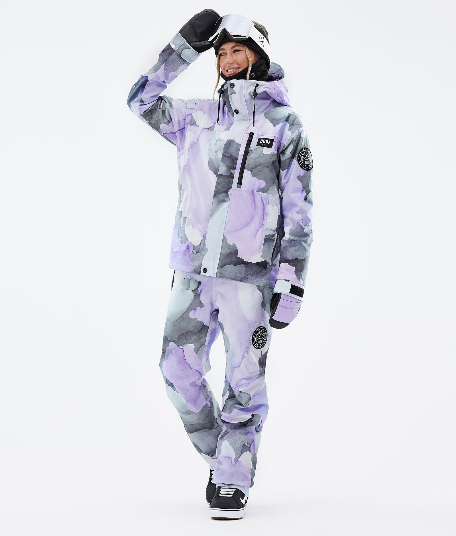 Dope Blizzard W Full Zip Snowboard Outfit Dame Blot Violet