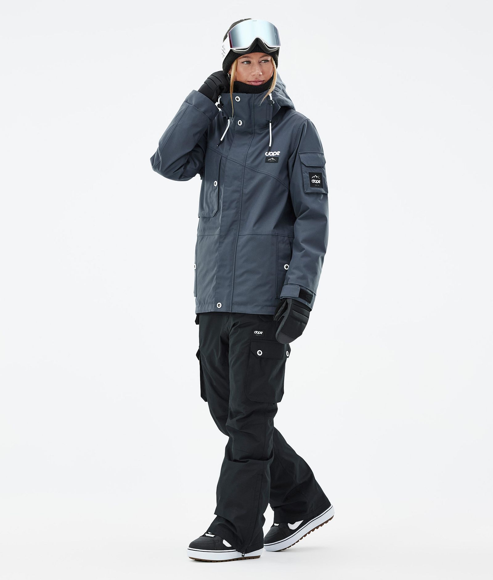 Dope Adept W Snowboard Outfit Damen Metal Blue/Black