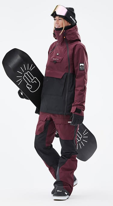 Montec Doom W Outfit de Snowboard Mujer Burgundy/Black