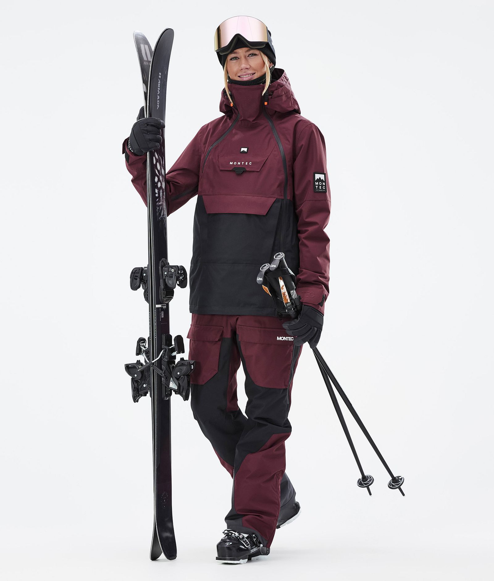 Montec Doom W Ski Outfit Dames Burgundy/Black