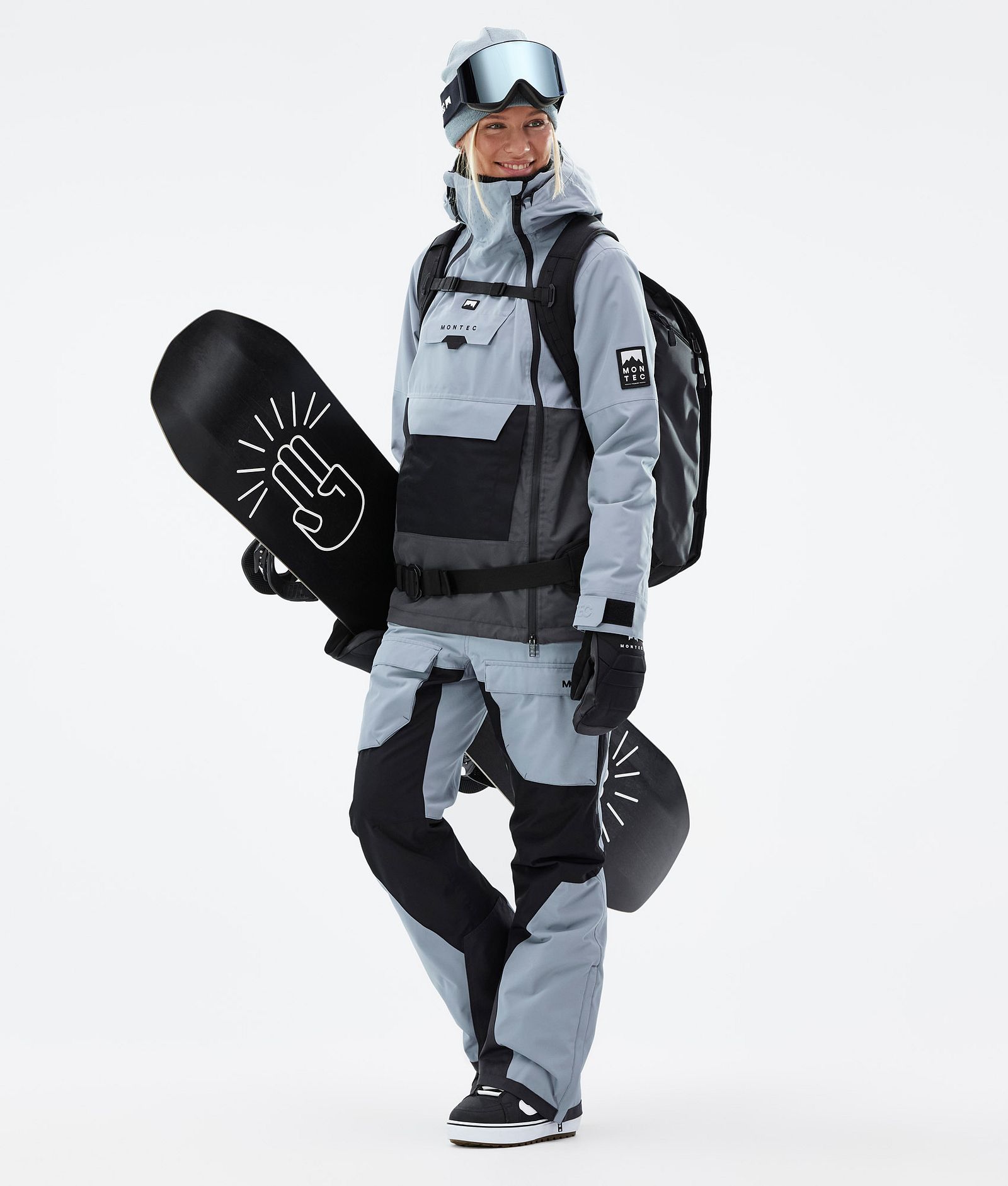 Montec Doom W Outfit Snowboardowy Kobiety Soft Blue/Black/Phantom
