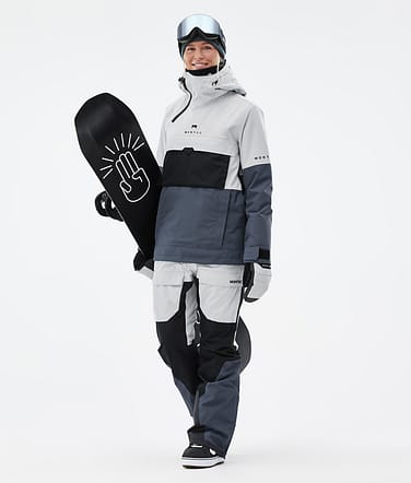 Montec Dune W Snowboardový Outfit Dámské Light Grey/Black/Metal Blue