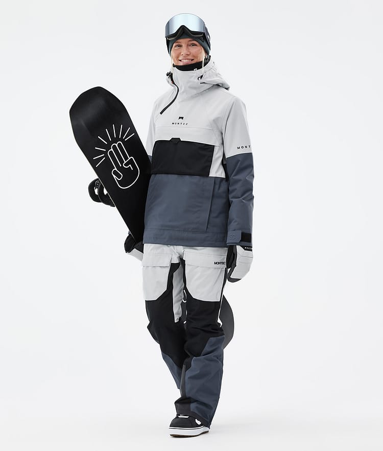 Montec Dune W Snowboard Outfit Damen Light Grey/Black/Metal Blue, Image 1 of 2