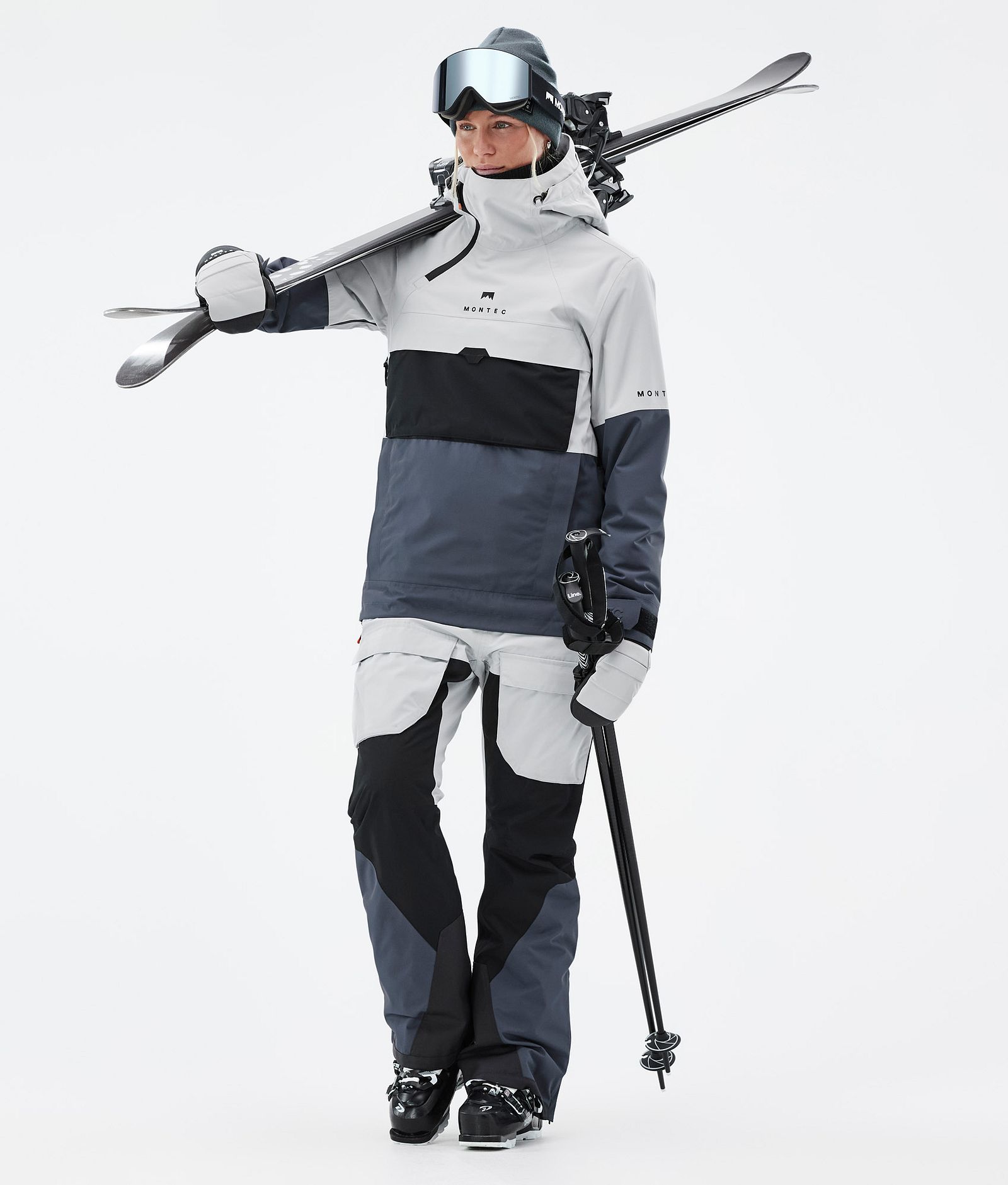 Montec Dune W Ski Outfit Women Light Grey/Black/Metal Blue, Image 1 of 2