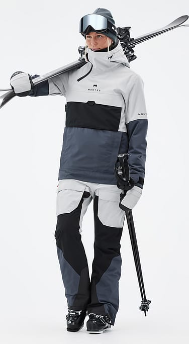 Montec Dune W Ski Outfit Dames Light Grey/Black/Metal Blue