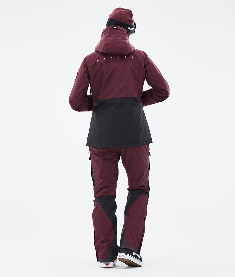 Montec Moss W Outfit Snowboardowy Kobiety Burgundy/Black, Image 2 of 2