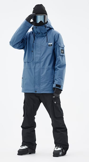 Dope Adept Ski Outfit Herre Blue Steel/Black