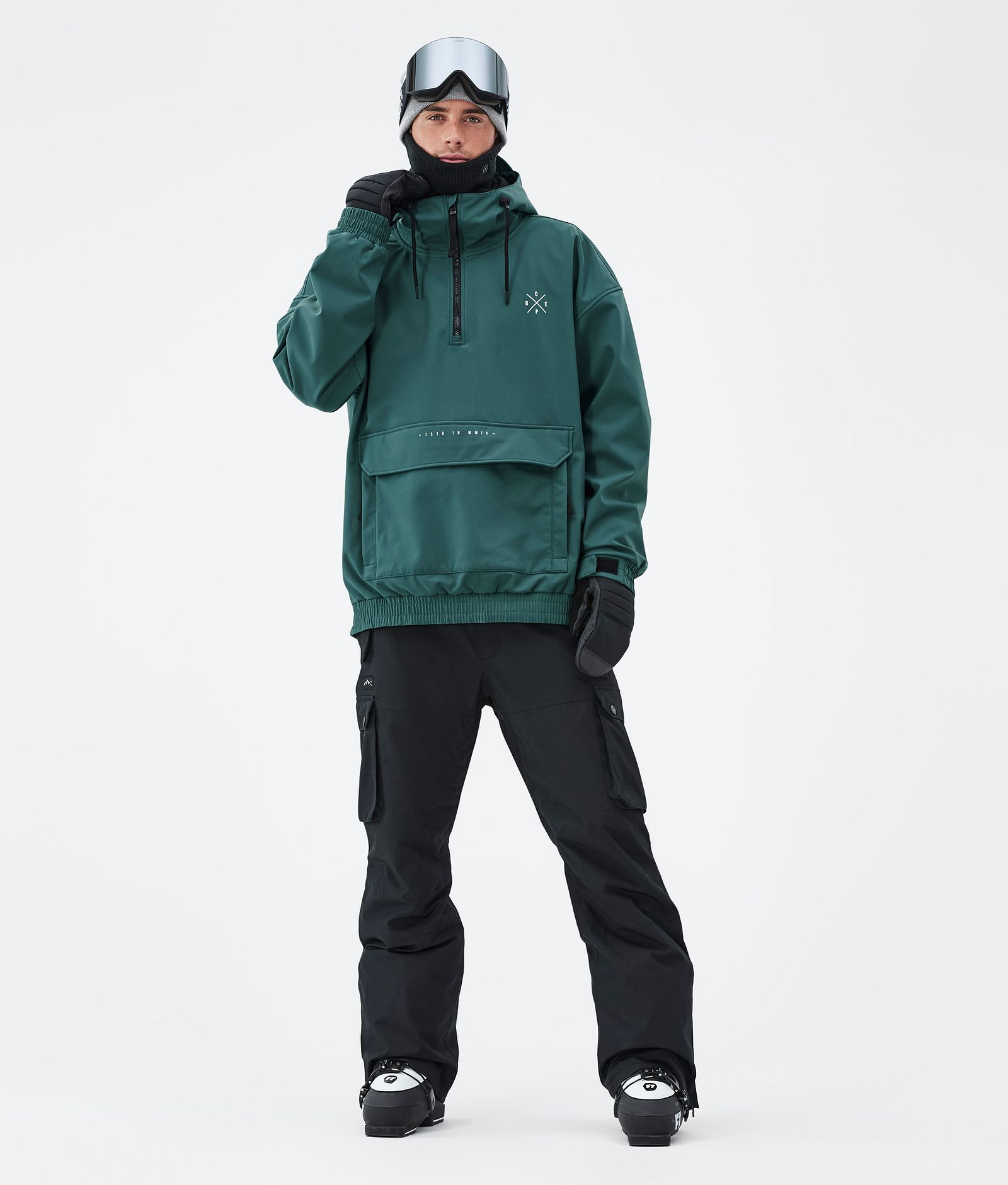 Dope Cyclone Ski Outfit Heren Bottle Green/Blackout
