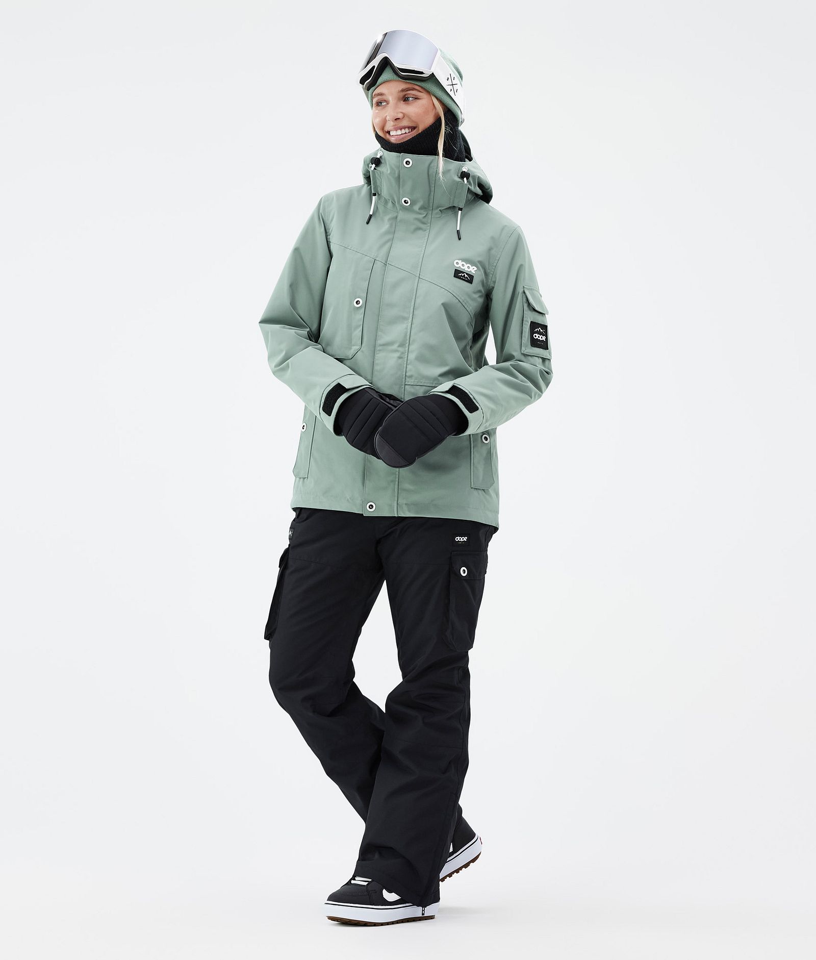 Dope Adept W Outfit Snowboardowy Kobiety Faded Green/Black