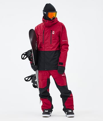 Montec Fawk Outfit Snowboardowy Mężczyźni Deep Red/Black