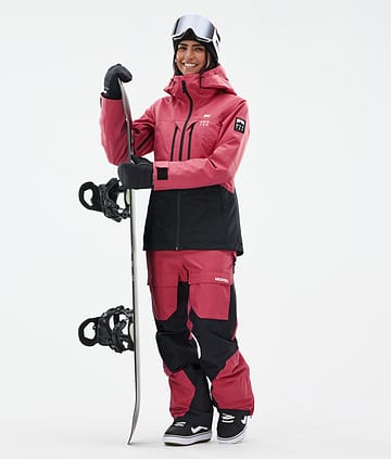 Montec Moss W Outfit Snowboardowy Kobiety Light Red/Black