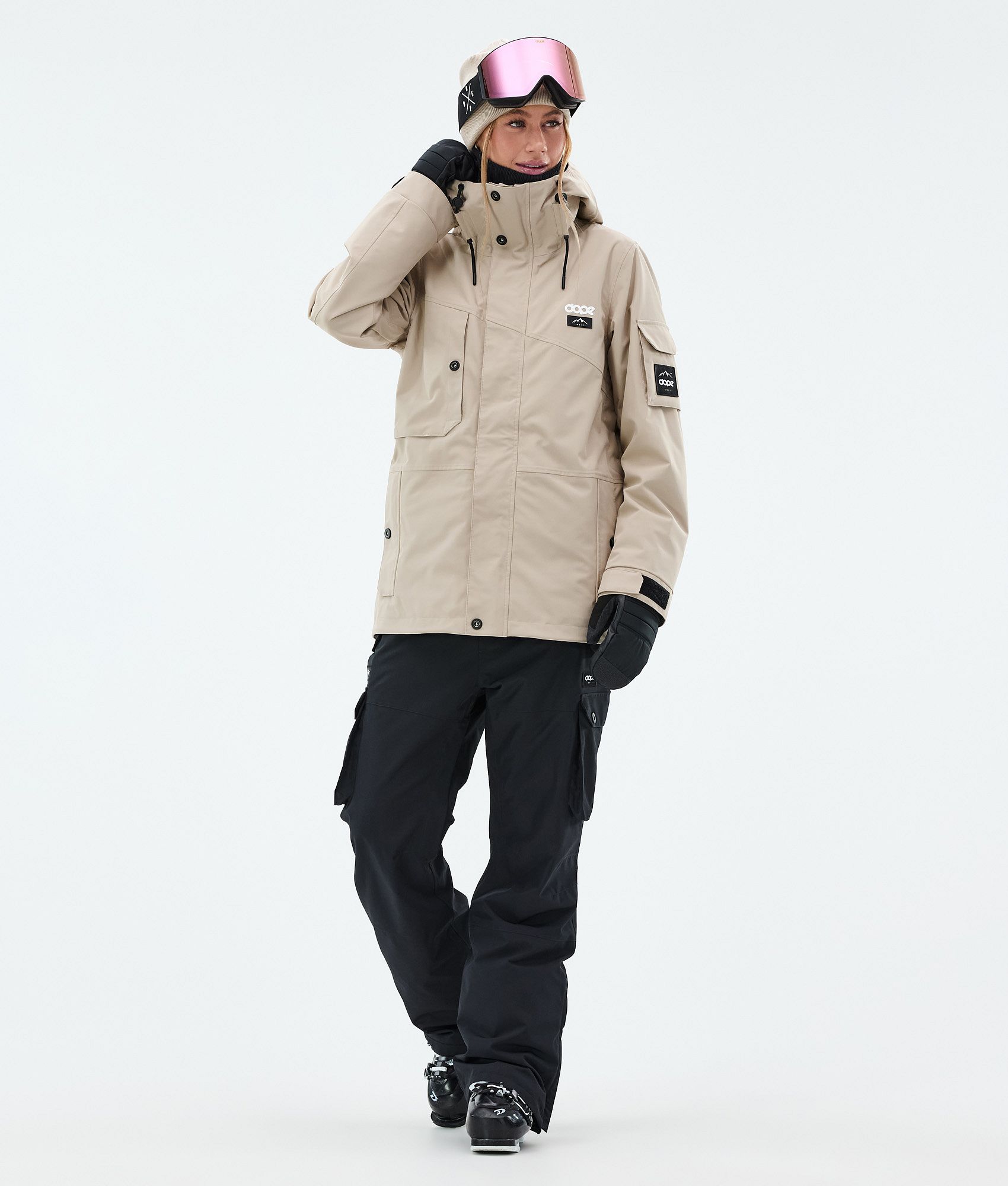 Dope Adept W/Iconic W Outfit Narciarski Kobiety - Sand/Black