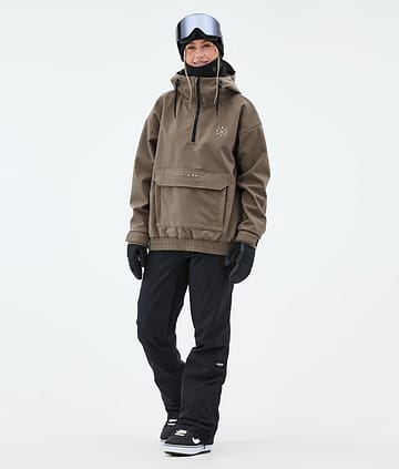 Dope Cyclone W Snowboard Outfit Dames Walnut/Black