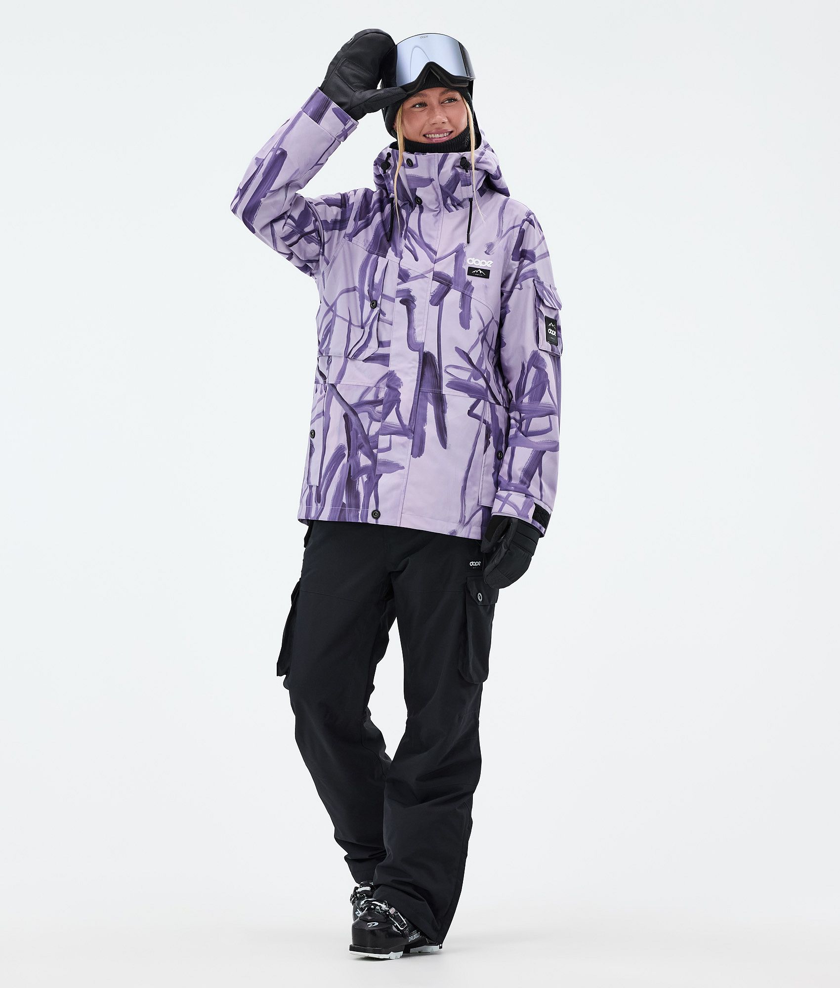 Dope Adept W/Iconic W Outfit Narciarski Kobiety - Scribble Purple/Black