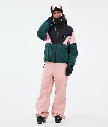 Dope Spartan W Ski Outfit Dames Black/Soft Pink/Bottle Green