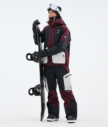 Montec Morpheus W Snowboard Outfit Women Burgundy/Black/Light Grey