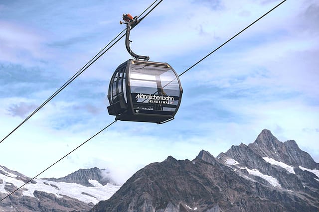 Grindelwald–Männlichen Gondola Cable Car, Grindelwald, Switzerland Grindelwald–Männlichen Gondola Cable Car, Grindelwald, Switzerland